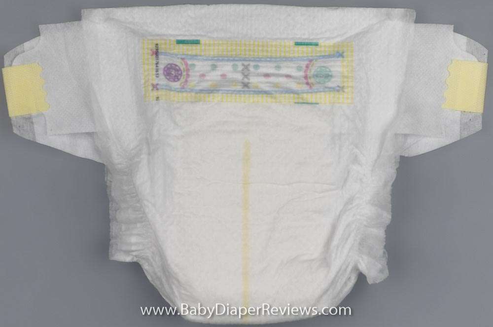 Pampers Swaddlers front folded diaper with classic baby design