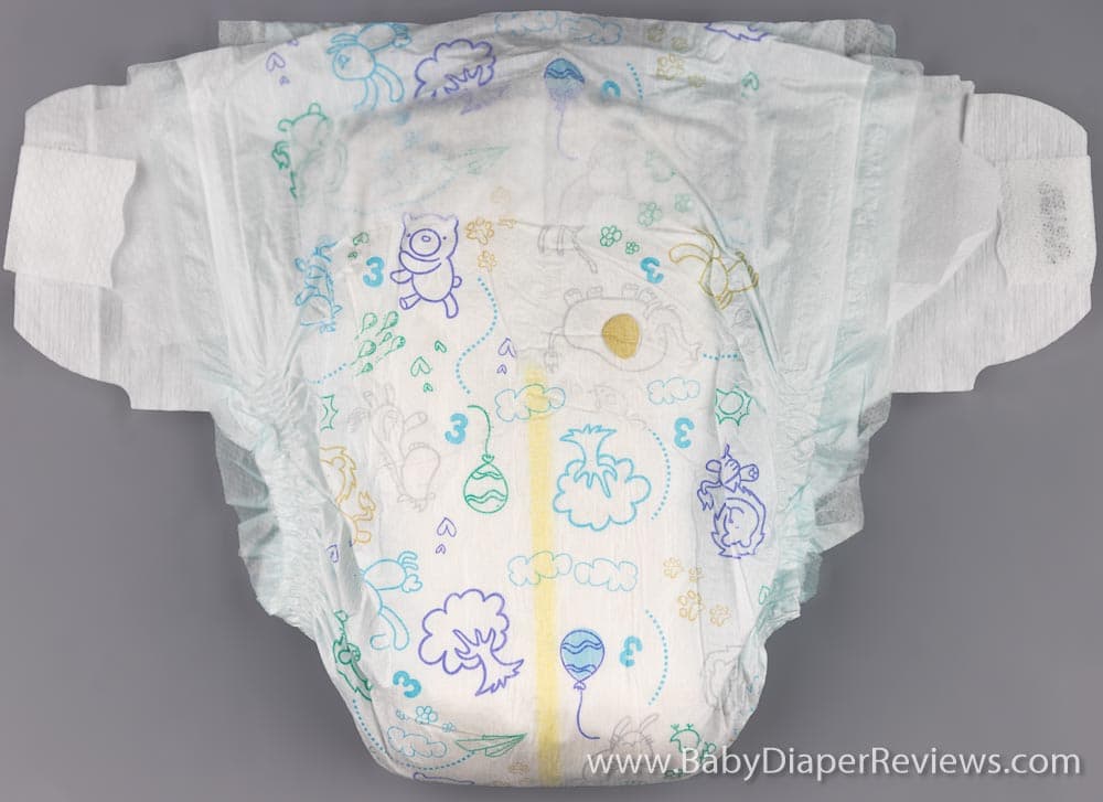 Signature Care front folded diaper with animals