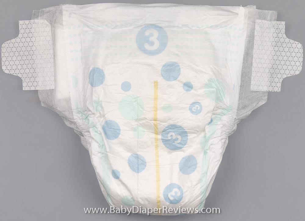 Target Up and Up front folded diaper with blue dots